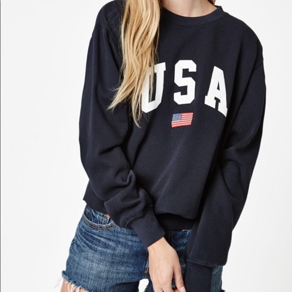 john galt Tops - John Galt USA Navy Blue Pullover Sweatshirt OS